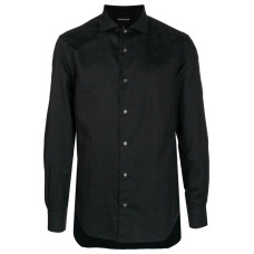 Emporio Armani Camicia nera REGULAR FIT con logo Aquila All Over