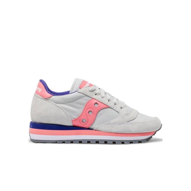 Saucony Jazz sneakers da donna grigia con inserti rosa 