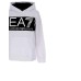 EA7 Emporio Armani Felpa bianca da bimbo con logo a contrasto 