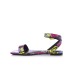 Versace Jeans Couture Sandali Bassi da Donna Multicolor con Stampa Couture all over