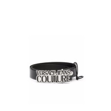 Versace Jeans Couture Cintura da Uomo Nera con logo