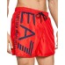 Ea7 Emporio Armani boxer da mare rosso con logo nella parte anteriore