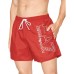 Ea7 Emporio Armani boxer da mare rosso con logo nella parte anteriore 