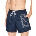 Ea7 Emporio Armani boxer da mare blu con logo nella parte anteriore 
