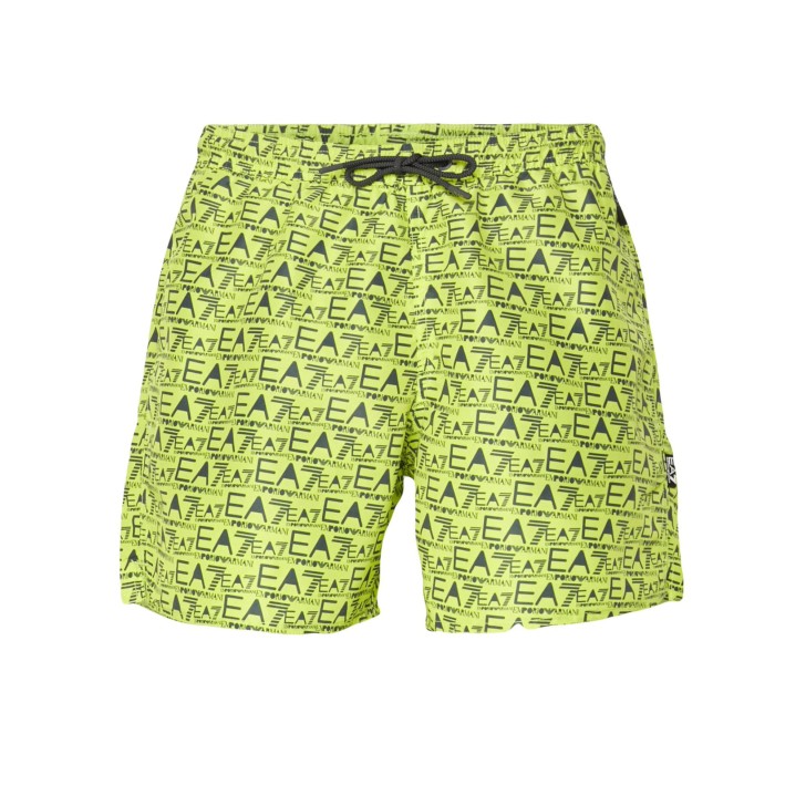 Ea7 Emporio Armani boxer da mare con stampa all over 