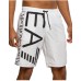 Ea7 Emporio Armani boxer da mare bianco con logo nella parte anteriore 