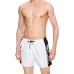 Ea7 Emporio Armani boxer da mare bianco con bande laterali nere 