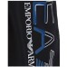 Ea7 Emporio Armani boxer da mare nero con logo blu nella parte anteriore 