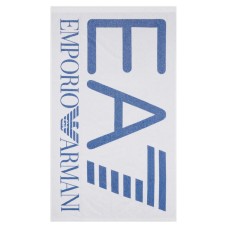 Ea7 Emporio Armani telo da mare bianco e blu 