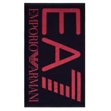 Ea7 Emporio Armani telo da mare blu e rosso 