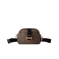 BORBONESE BORSA CAMERA CASE SMALL A TRACOLLA IN NYLON OP NATURAL/BLACK