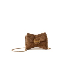BORBONESE MINI BORSA BAG A TRACOLLA IN CAMOSCIO OP NATURAL