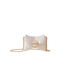 BORBONESE MINI BORSA BAG A TRACOLLA IN LEATHER IN NAPPA WHITE 