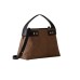BORBONESE BORSA A MANO ARMOR MEDIUM IN LEATHER OP. NATURAL/BLACK 