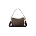 BORBONESE BORSA HOBO A SPALLA SMALL IN NYLON OP NATURAL/BLACK CON TRACOLLA IN NASTRO REGOLABILE ESTRAIBILE