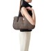 BORBONESE BORSA A SPALLA SHOPPING MEDIUM CAHIER IN NYLON OP NATURAL/BLACK