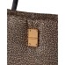 BORBONESE BORSA A SPALLA SHOPPING MEDIUM CAHIER IN NYLON OP NATURAL/BLACK