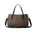 BORBONESE BORSA A SPALLA SHOPPING MEDIUM CAHIER IN NYLON OP NATURAL/BLACK