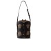 BORBONESE BORSA A SECCHIELLO MEDIUM IN NYLON OP NATURAL BLACK ESTRAIBILE CON INSERTI IN LEATHER BLACK