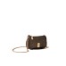 BORBONESE MINI BORSA A TRACOLLA IN NYLON OP NATURAL/BLACK CON DETTAGLI IN LEATHER BLACK