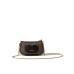 BORBONESE MINI BORSA A TRACOLLA IN NYLON OP NATURAL/BLACK CON DETTAGLI IN LEATHER BLACK
