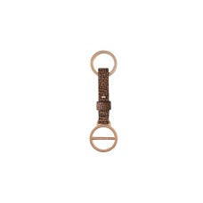 BORBONESE PORTA CHIAVI CON STAMPA OP NATURAL/BLACK IN PELLE