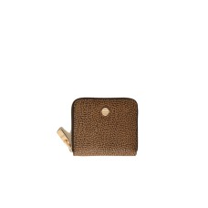 BORBONESE PORTAFOGLIO MEDIUM CON STAMPA OP NATURAL/BLACK IN PELLE 
