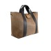 BORBONESE BORSA SHOPPING MEDIUM A MANO OP NATURAL/BLACK 