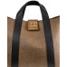 BORBONESE BORSA SHOPPING MEDIUM A MANO OP NATURAL/BLACK 