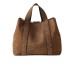 BORBONESE BORSA A MANO SHOPPING MEDIUM DI CAMOSCIO OP 