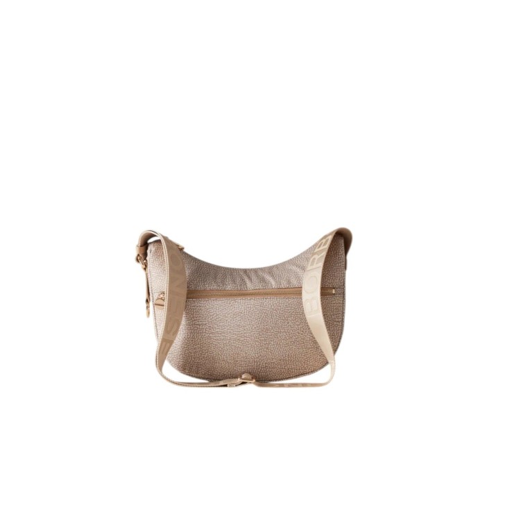 BORBONESE LUNA BAG A TRACOLLA SMALL IN NYLON OP SABBIA