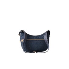 BORBONESE LUNA BAG A TRACOLLA SMALL IN NYLON OP BLU DENIM