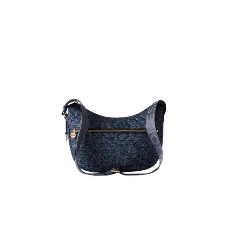 BORBONESE LUNA BAG A TRACOLLA SMALL IN NYLON OP BLU DENIM