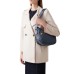 BORBONESE LUNA BAG A TRACOLLA SMALL IN NYLON OP BLU DENIM