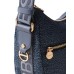 BORBONESE LUNA BAG A TRACOLLA SMALL IN NYLON OP BLU DENIM