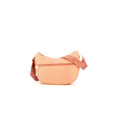 BORBONESE LUNA BAG A TRACOLLA SMALL IN NYLON OP LIPSTICK