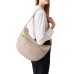 BORBONESE LUNA BAG MIDDLE A TRACOLLA IN NYLON OP SABBIA	