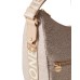 BORBONESE LUNA BAG MEDIUM A TRACOLLA IN NYLON CON STAMPA OP SABBIA	