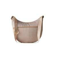 BORBONESE LUNA BAG MEDIUM A TRACOLLA IN NYLON CON STAMPA OP SABBIA	