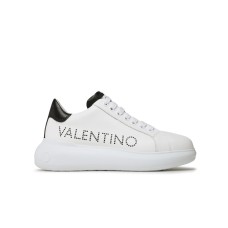 VALENTINO Sneakers Unisex in pelle Bianca con logo lettering