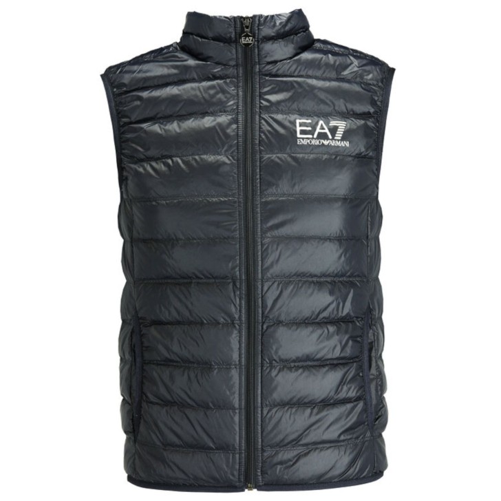 Ea7 Emporio Armani gilet da Uomo blu con logo argento  