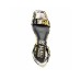 Versace Jeans Couture Sandali Bassi da Donna Neri con Stampa Baroque all over