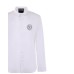 Versace Jeans Couture Camicia Bianca da Uomo con logo alto nella parte anteriore a contrasto nero