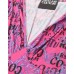 Versace Jeans Couture Miniabito da Donna Fucsia/Viola in morbido jersey con stampa Logo Couture