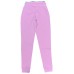 GCDS ESSENTIALS PANTALONE JOGGERS IN COTONE PINK CON ELASTICO IN VITA WHITE E LOGO LETTERING BLACK	