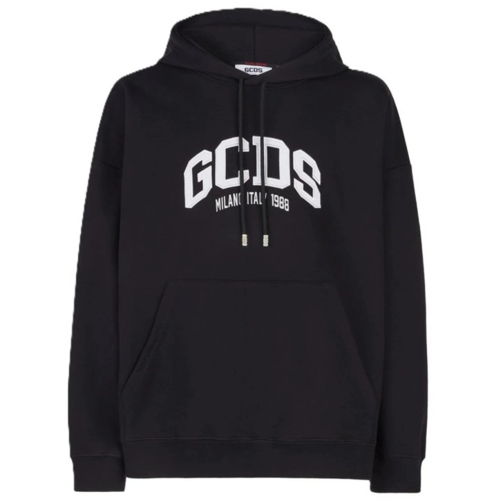 GCDS LOUNGE LOGO HOODIE FELPA CON CAPPUCCIO UNISEX 