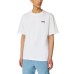 GCDS T-SHIRT BIANCA UNISEX CON LOGO LETTERING NELLA PARTE ANTERIORE E POSTERIORE 
