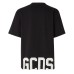 GCDS T-SHIRT A GIROCOLLO BLACK UNISEX IN COTONE CON STAMPA TRANSFER 