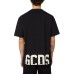 GCDS T-SHIRT A GIROCOLLO BLACK UNISEX IN COTONE CON STAMPA TRANSFER 