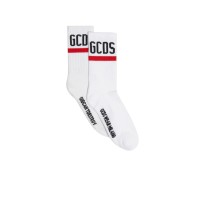 GCDS CALZINI UNISEX BIANCHI IN MISTO COTONE CON LOGO GCDS 